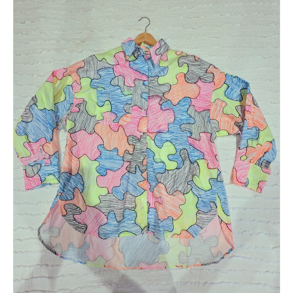 NEW with Tags — Signature8 Urban Streetwear Los Angeles Button Puzzle Top Shirt